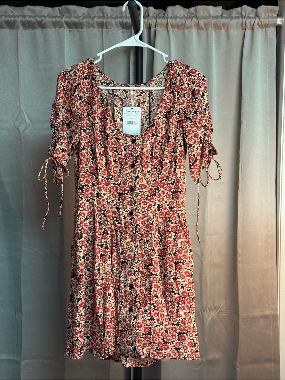 Free People Movement Red Floral Dress